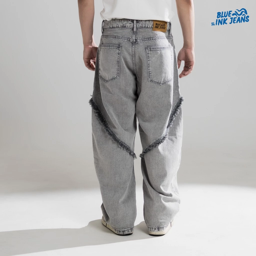Bridge Jeans - Celana Jeans Pria Wide Leg Oversize Korean Style - Image 4