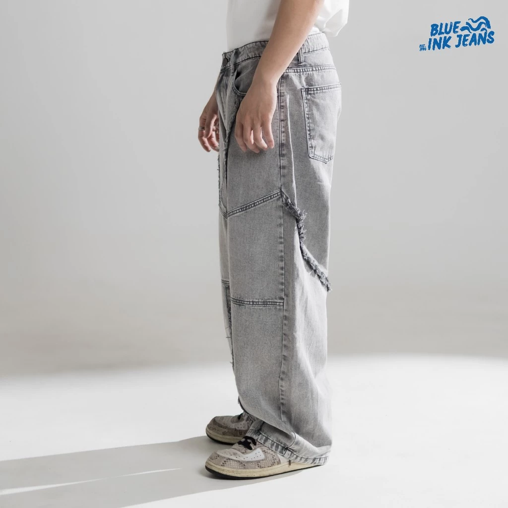 Bridge Jeans - Celana Jeans Pria Wide Leg Oversize Korean Style - Image 3