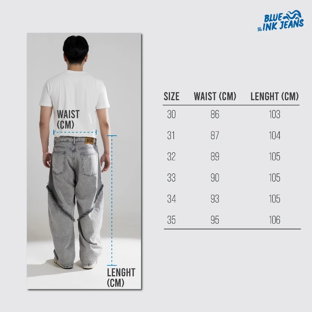 Bridge Jeans - Celana Jeans Pria Wide Leg Oversize Korean Style - Image 2