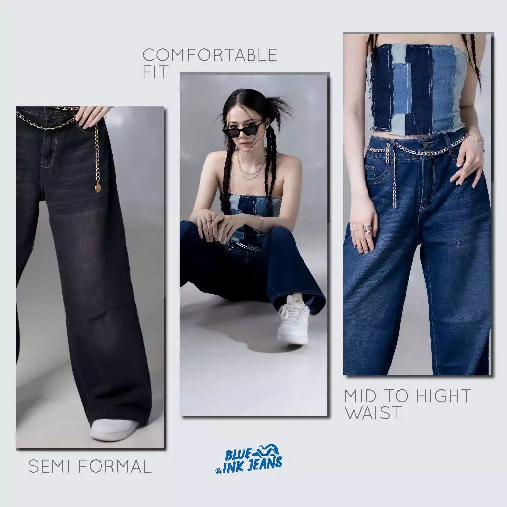 Gemini Zipper - Celana Jeans Korean Style High Waist Baggy (Unisex) - Image 6