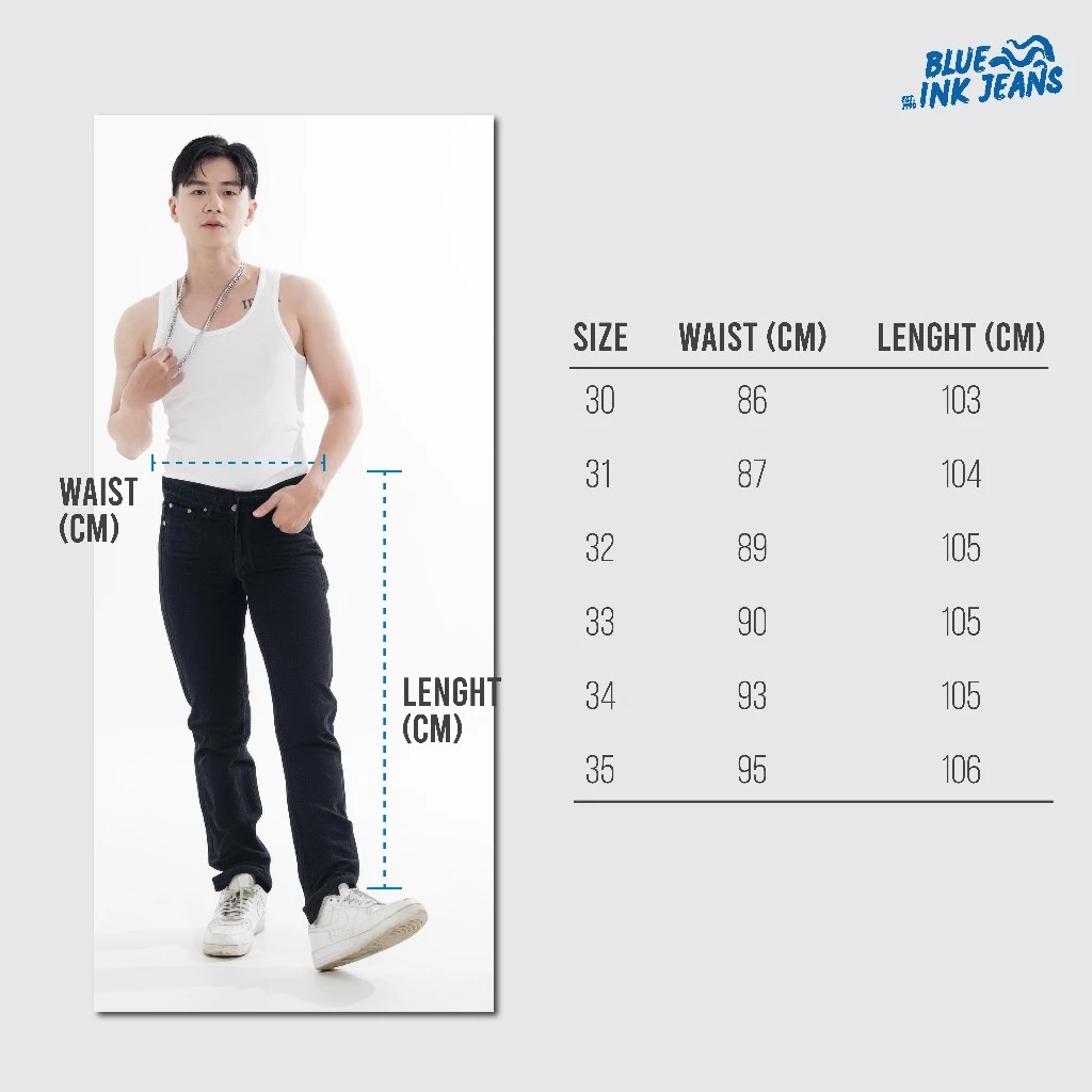 Margo - Celana Jeans Pria Straight Cut Korean Style Slim Fit Bahan Premium - Image 2