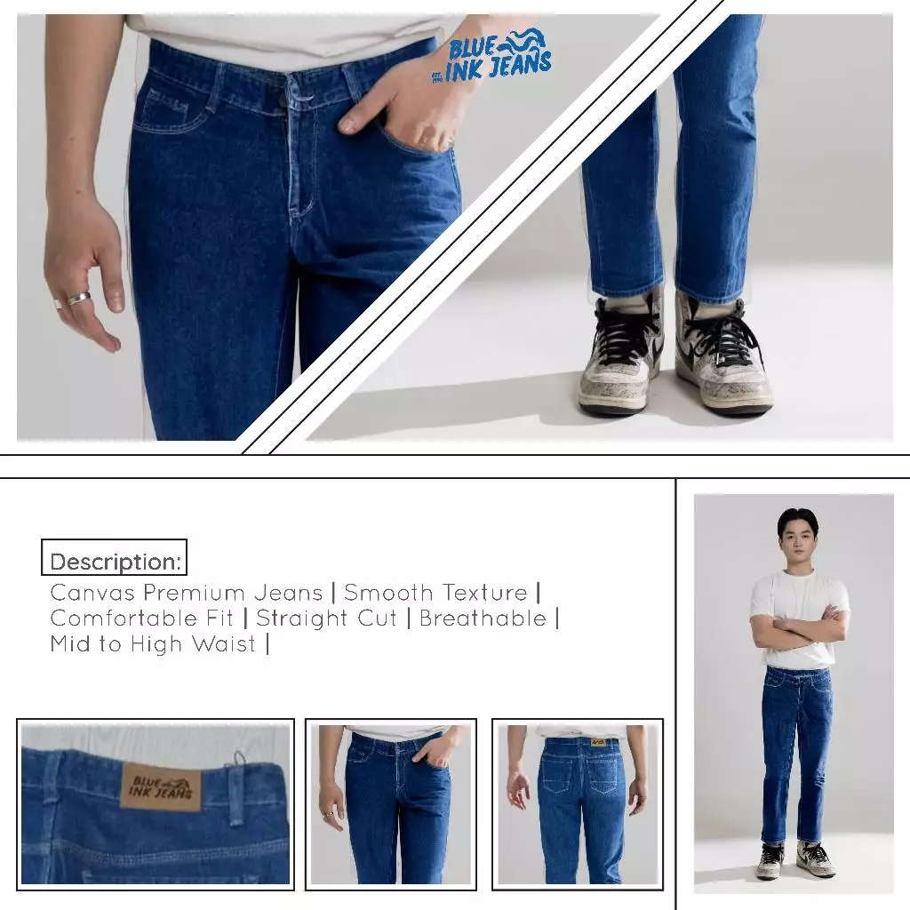 Neo - Celana Jeans Pria Slim Straight Cut Korean Style Soft Denim Premium - Image 6