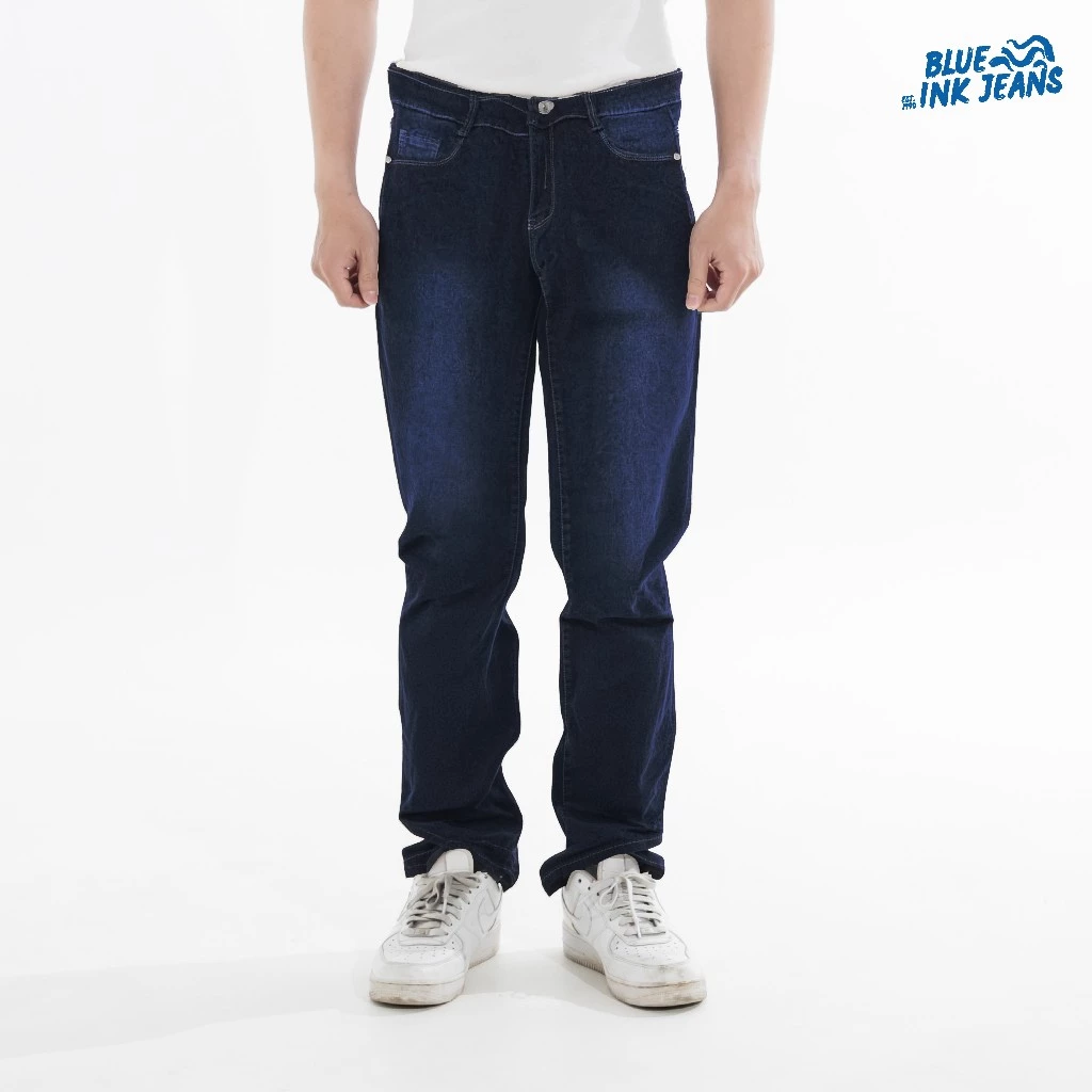 Neo - Celana Jeans Pria Slim Straight Cut Korean Style Soft Denim Premium - Image 3