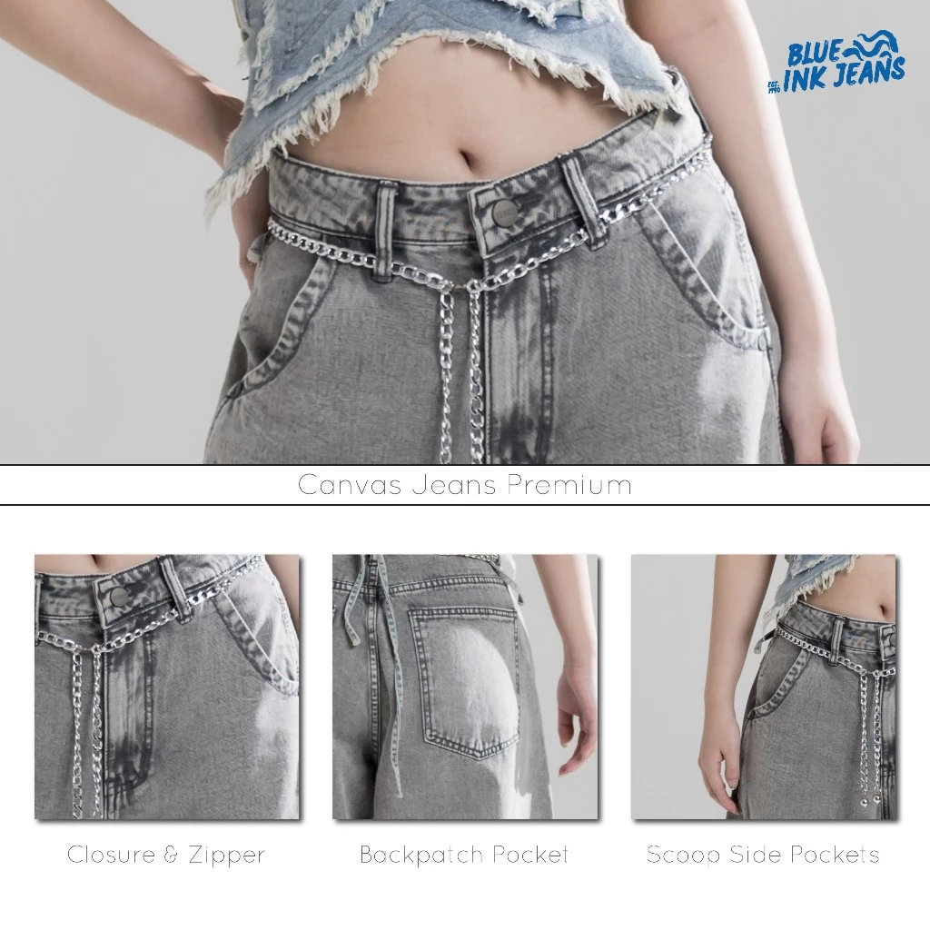 Sienna Jeans - Celana Jeans Wanita Baggy Wide Leg Korean Style - Image 8