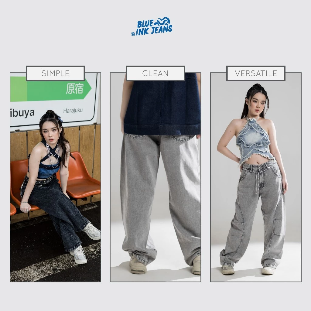 Sienna Jeans - Celana Jeans Wanita Baggy Wide Leg Korean Style - Image 6